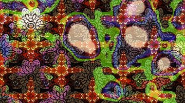 Çiçek desenli eskiz, darbeler, sıçramalar, yaz çiçekleri. Kahverengi renkli çiçekler. Raster illüstrasyonu.