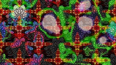 Çiçekli çiçek deseni, suluboya. Raster deseni. Süslü kumaş deseni.