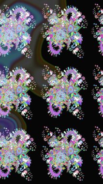 Eskiz modeli etnik tasarım. Çiçekleri, deniz kabukları, mandalaları ve suluboya efektleriyle donanma geçmişi. Yatak çarşafları, ceket, paket tasarımı, kumaş ve moda kavramları için tekstil baskısı.