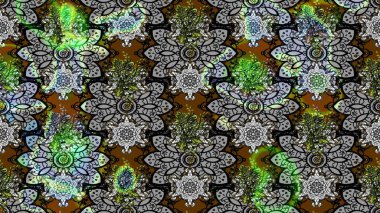 Renkli Bahar Teması eskiz kalıbı. Düz Çiçek Elementleri Tasarımı. Raster..