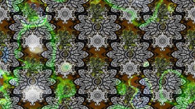 Taslak dekoratif arka plan, çiçek mandala. Çiçek. Raster illüstrasyonu. Gri renklerde.