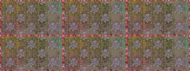 Kahverengi renkli çiçekler. Renkli Bahar Temalı Kusursuz Arkaplan. Düz Çiçek Elementleri Tasarımı. Sevimli çiçek raster deseni.