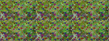 Manzaralı çiçek deseni. Çiçek kompozisyonu, el boyası, hassas şablon. Üst manzara, yumuşak yeşil ve kahverengi renkli. Sevgililer günü ve tebrik kartı konsepti için şık bir davet.