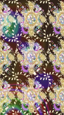 Çiçekli karalama şeklinde Raster çiçek deseni. Nazik, sevimli çiçek arkaplanı. Tarafsız renklerde çiçekler.