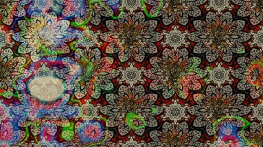 Üzerinde gelincikler ve vadi zambakları olan renkli çiçek desenli nakış deseni. Tekstil tasarımı için gri renkli geleneksel halk çiçekleri buketi.