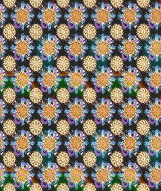 Sevimli çiçek desenli küçük çiçek. Raster resim. Sorunsuz.