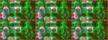 Küçük çiçekteki sevimli çiçek deseni. Varicologreen raster pürüzsüz çizim. Birçok yeşil soyut çiçekli tropikal desensiz.