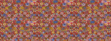 Kahverengi ve kırmızı renkte çiçekler. Nazik, narin çiçek arkaplanı. Raster çiçek desenli ve çiçekli..