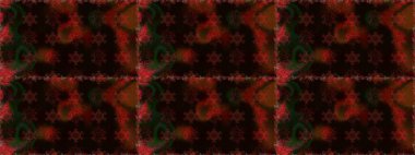 Şirin çiçek elementleri. Raster illüstrasyonu. Kusursuz. Siyah ve kahverengi renkte çiçekler.