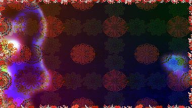 Kahverengi ve gri renklerde etnik çiçeklerle kusursuz bir desen. Asya Tekstil 'inde Raster Çiçek İllüstrasyonu.