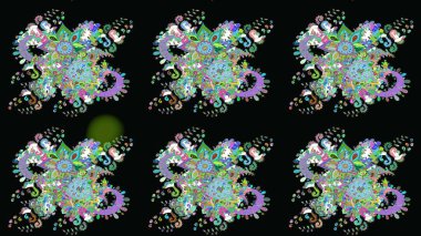 Gömlek baskısı için çiçek boyası. Çiçek desenli eskiz. Siyah renkte çiçekler.