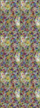 Beautiful fabric pattern. Raster illustration. Cute seamless floral print with spring flowers.