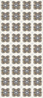 Raster Golden Mehndi kusursuz desen. Gri, beyaz ve nötr renklerde desen. Kına dövmeli süs çiçekleri, altın çıkartmalar, mehndi ve yoga tasarımı, kartlar ve parmak izleri..