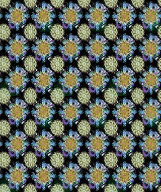 Yumuşak, yaz çiçekleri siyah ve nötr renklerde. Küçük çiçekteki sevimli çiçek deseni. Raster deseni. Raster illüstrasyonu.