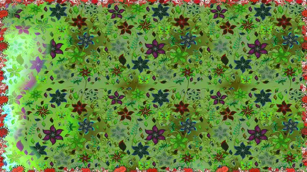 Modern yeşillik ve nötr raster arka plan duvar kağıdı çizimleri, klasik çizgili desenli desenli çiçekler, çiçekli süsler. Çiçekli el, pürüzsüz desen..