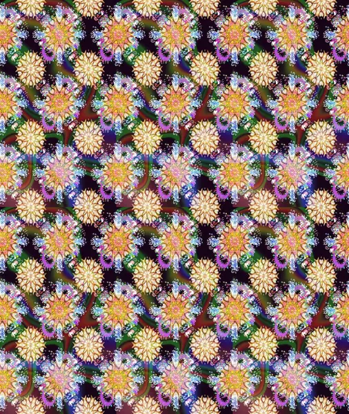 Tarafsız ve bej renklerde, çiçek siluetiyle bahar çiçekleriyle desen. Raster deseni.