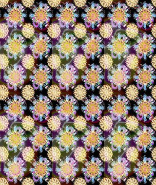 Renkli Bahar Temalı Kusursuz Arkaplan. Düz Çiçek Elementleri Tasarımı. Çiçeksiz desenli arka plan, yaz çiçekleri. Çiçekler bej ve nötr renklerde.