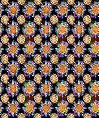 Sevimli çiçek desenli küçük çiçek. Raster resim. Dikişsiz Tony kumaş desen. Moda kumaş deseni.