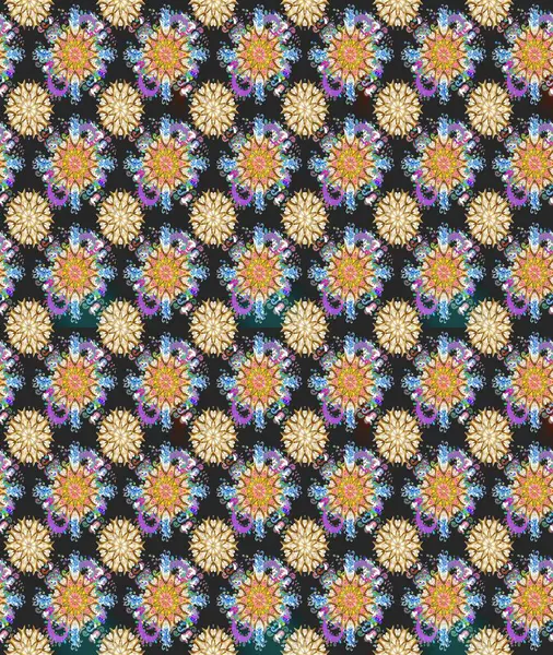 Güzel kumaş deseni. Raster illüstrasyonu. Küçük çiçekteki sevimli çiçek deseni. Güzel karalama çiçekleri olan kusursuz çiçek deseni..