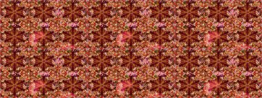 Altın elementlerle kırmızı renklerde altın desen. Süslü dekorasyon. Lüks, kraliyet ve Viktorya dönemi konsepti. Raster klasik barok çiçeksiz altın desenli..