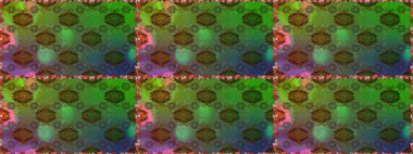 Yeşil ve kahverengi arka planda. Tekstil, kumaş, ambalaj, hatıra defteri için hoş bir çiçek arkaplanı. Çocuksu tasarım. Elle çizilmiş karalama çiçekleri ile pürüzsüz desen.