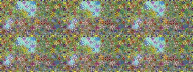 Güzel kumaş deseni. Raster illüstrasyonu. Güzel karalama çiçekleri olan kusursuz çiçek desenleri. Küçük çiçekte sevimli çiçek deseni var..