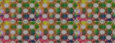 Soyut etnik raster kusursuz desen. Kabile sanatı boho baskısı, klasik çiçek arkaplanı. Arkaplan dokusu, duvar kağıdı, kahverengi renkli çiçek teması.