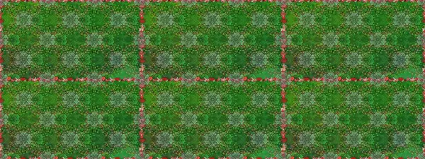 Çiçeklerle suluboya desenli çiçek deseni. Raster illüstrasyonu. Yeşil ve nötr renklerde Asyalı tekstil.