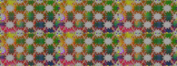 Soyut etnik raster kusursuz desen. Kabile sanatı boho baskısı, klasik çiçek arkaplanı. Arkaplan dokusu, duvar kağıdı, kahverengi renkli çiçek teması.