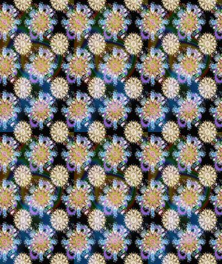 Tarafsız ve mavi renkte çiçekler. Küçük çiçekte sevimli çiçek deseni var..