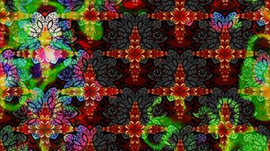 Şirin çiçek elementleri. Siyah renkli çiçekler. Raster illüstrasyonu. Çizim.