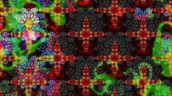 Şirin çiçek elementleri. Siyah renkli çiçekler. Raster illüstrasyonu. Çizim.