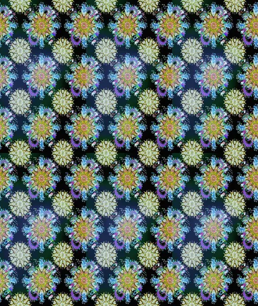 Yumuşak, bahar çiçekleri mavi ve nötr renklerde. Çiçekli karalama şeklinde Raster çiçek deseni. Raster illüstrasyonu.