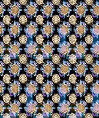 Çiçekli, kusursuz bir arkaplan. Düz Çiçek Elementleri Tasarımı. Renkli Bahar Temalı Kusursuz Arkaplan. Çocuk stili.