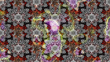 Klasik çiçek desenli. Paketleme, tekstil, duvar kâğıdı için çiçek eskizi. Yumuşak fayans. Raster 'ın taze dokusu. Yumuşak pamuk tasarımı.