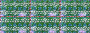 Raster illüstrasyonunda kusursuz çiçek deseni. Suluboya tarzında yeşil renkte çiçekler.