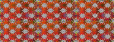 Raster çiçek izi. Çiçeksel kahverengi, pürüzsüz desen. Klasik taslak çizimi.