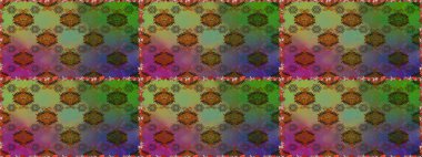 Yeşil ve kahverengi renkli çiçekler. Tropik çiçekler. Tişörtsüz arka plan deseni.