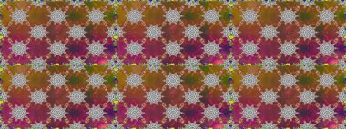 Sevimli çiçek raster deseni. Kahverengi ve gri renkli çiçekler. Renkli Yaz Temalı Kusursuz Arkaplan. Düz Çiçek Elementleri Tasarımı.