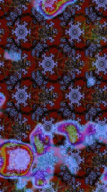 Çiçekli çiçek deseni, suluboya. Küçük çiçekte güzel bir çiçek deseni var. Raster deseni.