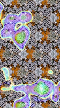 Raster illüstrasyonu. Raster deseni. Küçük çiçekteki sevimli çiçek deseni. Gri renkte yaz çiçekleri.