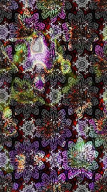 Küçük çiçekteki sevimli çiçek deseni. Raster illüstrasyonu. Güzel kumaş deseni. Güzel karalamalı çiçek deseni çiz..