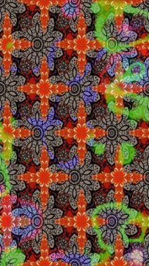 Bej renklerde bahar çiçekleri. Çiçekli karalama şeklinde Raster çiçek deseni. Raster illüstrasyonu.