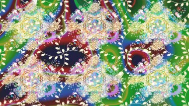 Tarafsız renklerde çiçekler. Hediye ambalaj kağıdı, tebrik kartları, posterler ve pankart tasarımı. Raster düz çiçek çizim deseni.