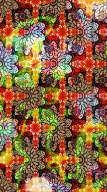 Eskiz geçmişi. Kumaş, tekstil, duvar kağıdı baskısı için. Eski usul. Tomurcukları papatya çiçekleri olan sevimli bir çiçek deseni. Miles Fleur, süslü püslü bir süs. Raster illüstrasyonu.