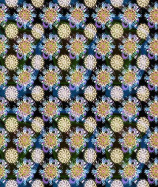 Raster stili kumaş deseni. Çiçekler suluboya desensiz.