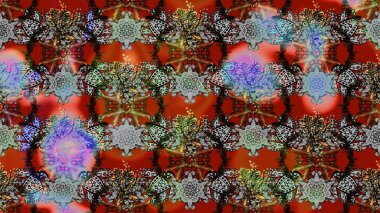 Çiçek desenli raster, gri çizgi grafik desenli soyut raster arkaplan. Modern stil dokusu.