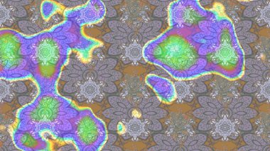 Tropik çiçek desenleri. Raster illüstrasyonu. Gri renkli çiçekler.