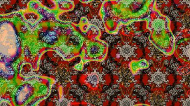 Çiçekli karalama şeklinde Raster çiçek deseni. Yumuşak, bahar çiçekli arka plan. Kahverengi renkte çiçekler.