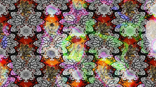 Raster illüstrasyonundaki çiçek desenli çizim. Gri renkli çiçekler.